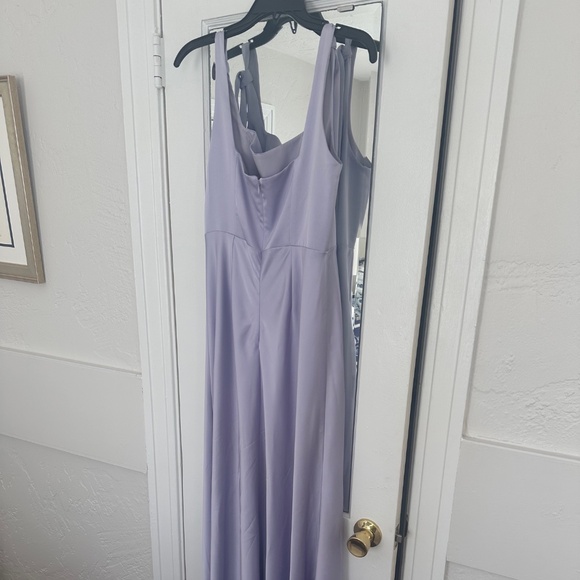 Birdy Grey Alex Matte Satin Dress - Dusty Lilac - worn once & Dry Cleaned! M - Picture 3 of 4